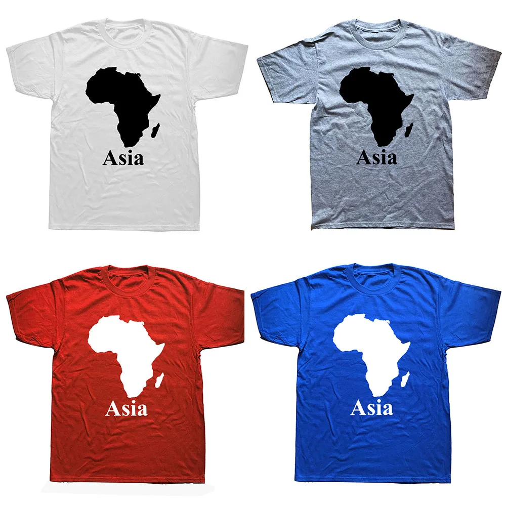 Африканская Азия день рождения смешной унисекс Графический мода новый хлопок