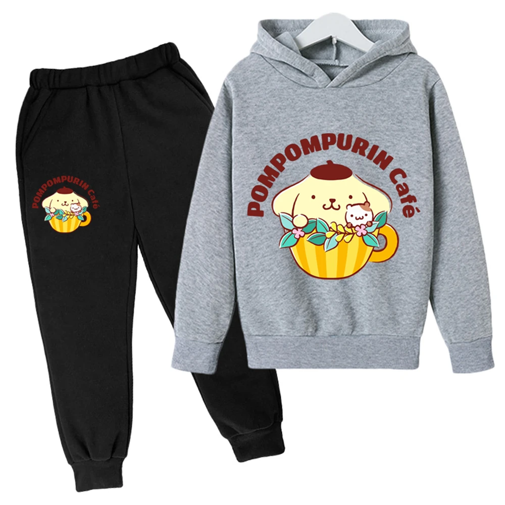

Детский комплект с толстовкой Hello Kitty, детский пуловер, Детский свитшот и штаны, 2 предмета, крутая одежда с длинным рукавом для игр, 90 см-160 см