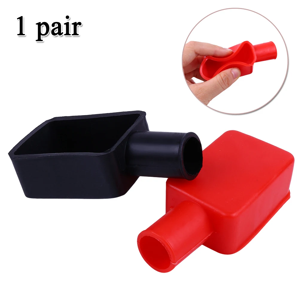 

2PCS Car Battery Negative Positive Terminal Covers Cap Boat Insulating Protector Replacement Batteries Accessories