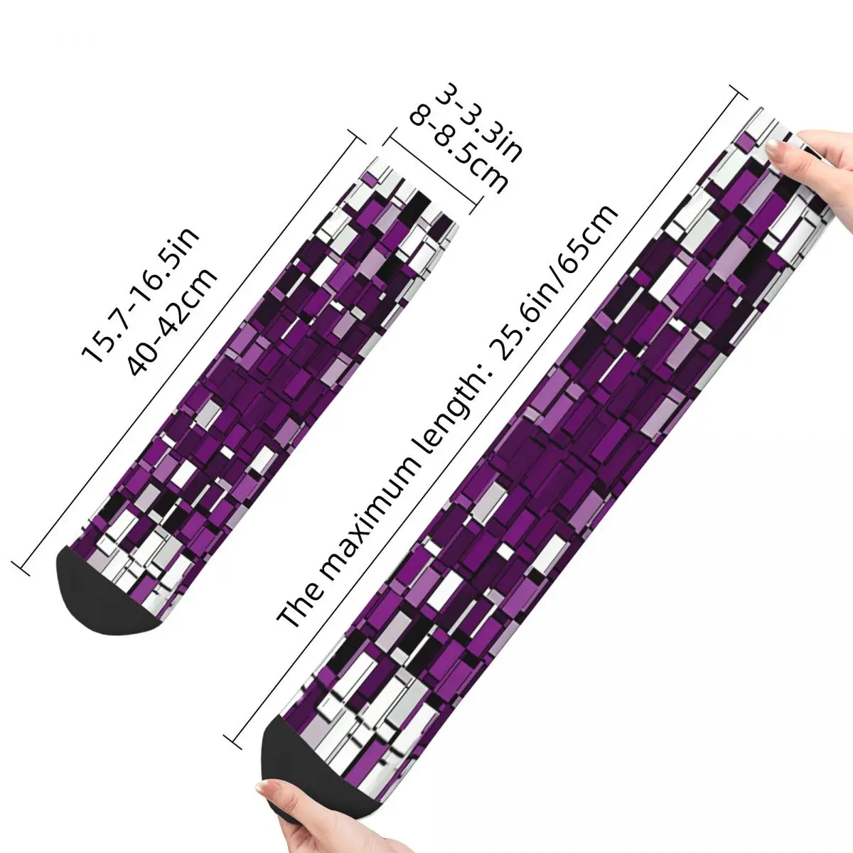 Носки Demisexual Pride с абстрактным перекрытием разнообразных кубиков носки для мужчин