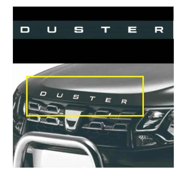 

For RENAULT DACIA DUSTER Car Metal 3D Letters Hood Emblem Logo Badge Car Stickers Styling Car Accessories Wording 3D Letter F