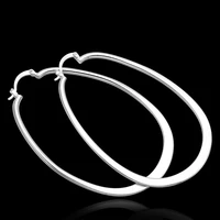 wholesale hoop earrings 925 silver jewelry hot selling popular exquisite gift jewelry retro flat u for decoration new 2022