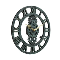 industrial gear wall clock decorative retro wall clock industrial age style room decoration wall art decor without battery