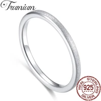 trumium 925 sterling silver slim frosted rings for women men vintage simple fashion ring charms jewelry gift