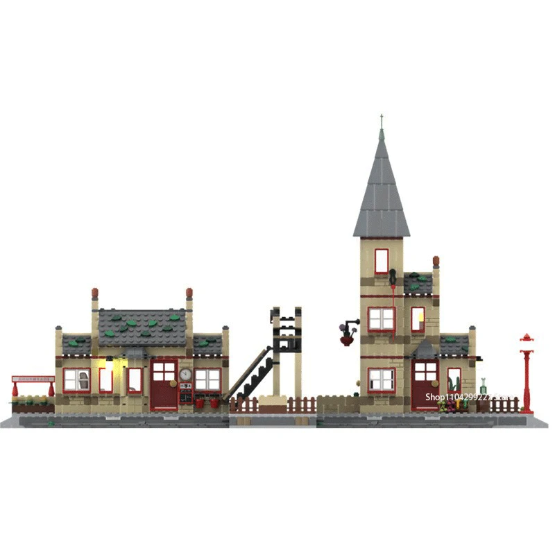 1395 шт. модель фильма Moc строительные кирпичи Hogsmeader станция расширения технология