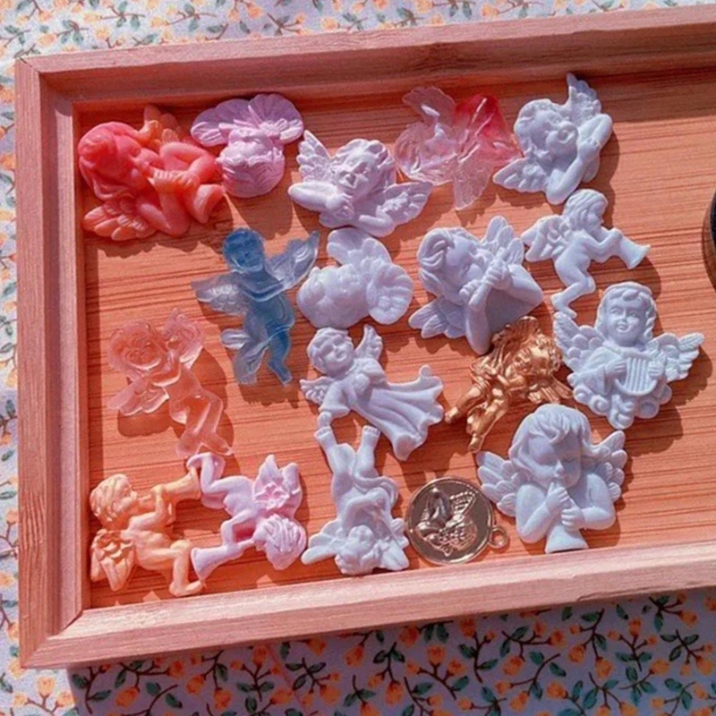 

Resin Shaker Filling Mold,Silicone Angel Mold Epoxy Resin Mold Filler Quicksand Casting Filling Mold for Jewelry Making