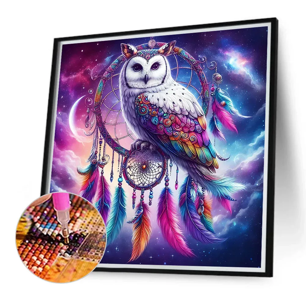 Красочные искусственные животные вышивка перо DIY картина искусственная Алмазная