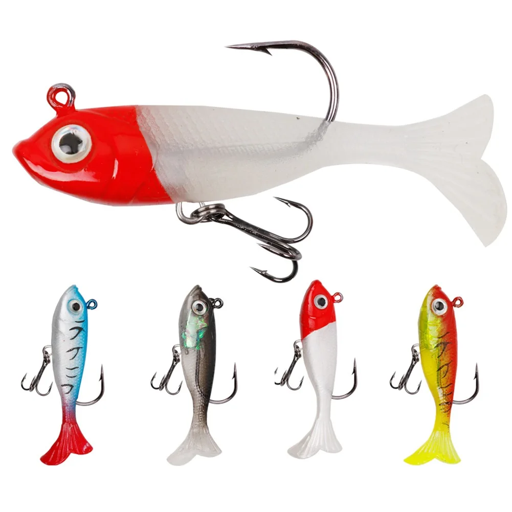 

Soft Fishing Lures With Jig And Trevle Hooks T-Tail Swimbaits Freshwater Saltwater Fishing Tackle Accessories All For Fishing