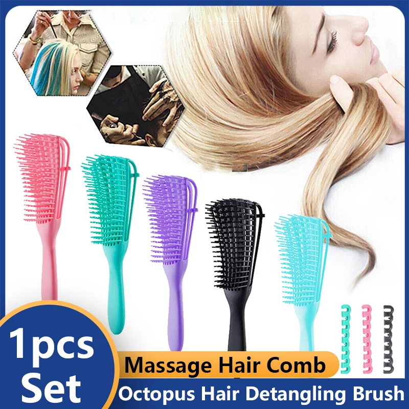 

Massage Hair Comb Octopus Hair Detangling Brush Curly Hair Women Comb for Coily Thick Long Hair Brush Salon Hairdressing Styling