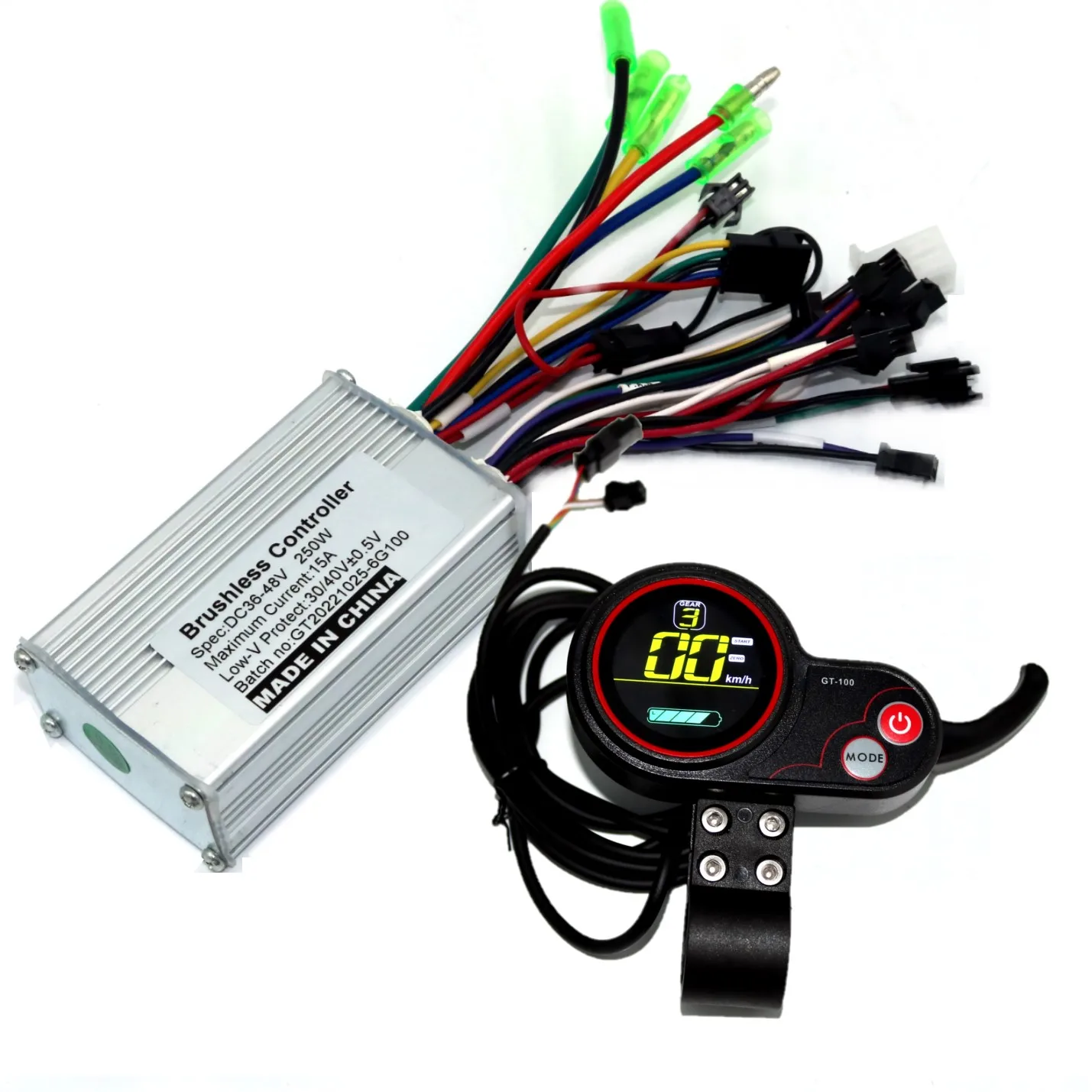 Контроллер двигателя GREENTIME 36 В/48 В 250 Вт BLDC для электровелосипеда скутера с