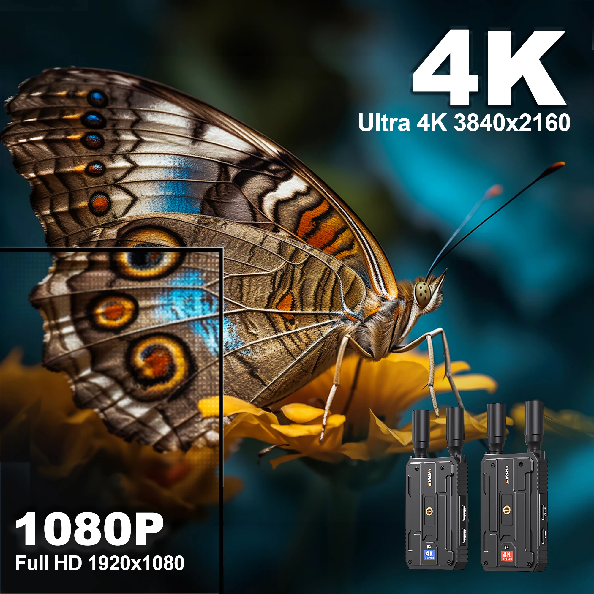 Фото 4K беспроводной видеопередатчик Hdmi, приемник 400 м, комплект удлинителя, поддержка от 1Tx до 4Rxs для DSLR-камеры, ноутбука к телевизору, проектора, монитора №3
