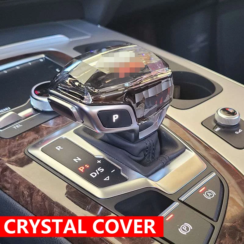 

For audi rs6 A4 rs5 q7 a8 s4 sq7 interior parts Car accessories modified crystal handle cover decorative Gear shift knob Cover