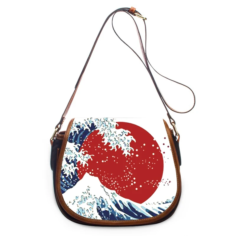 Japan Ukiyoe Art paintings print new fashion Women Crossbody Bag Luxury Women Bags Zipper Shoulder Bag women shoulder bag