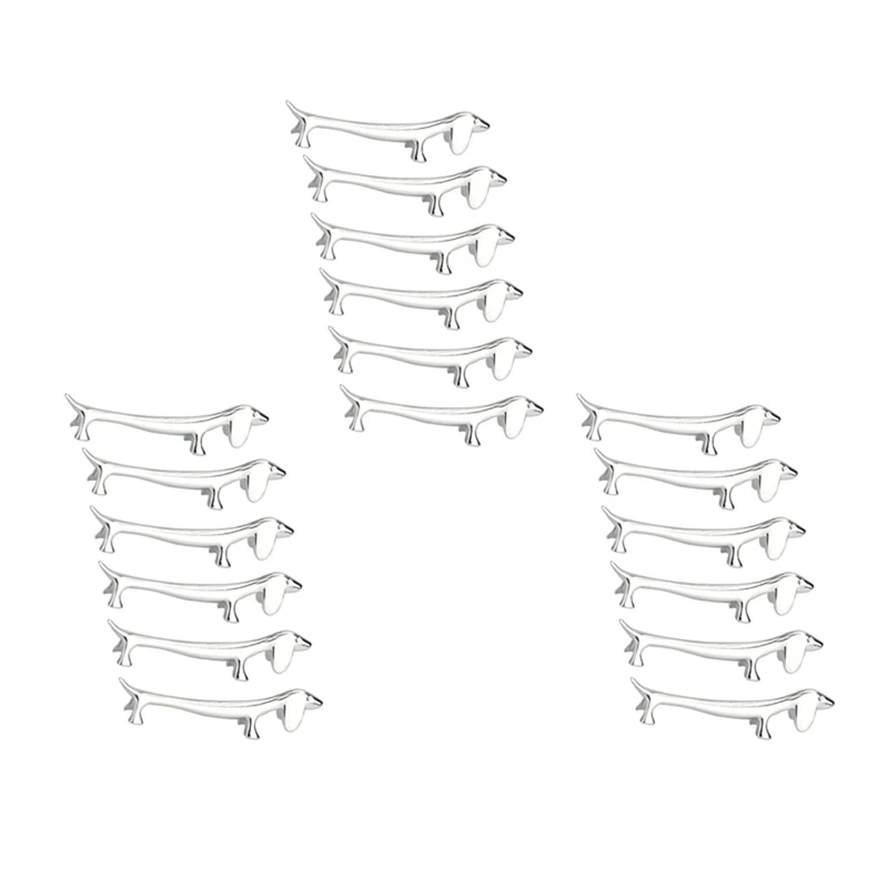 

18 шт. подставка для палочек для еды маленькая собака держатель для палочек такса цинковый сплав Подставка для вилок Ложка столовая посуда с...