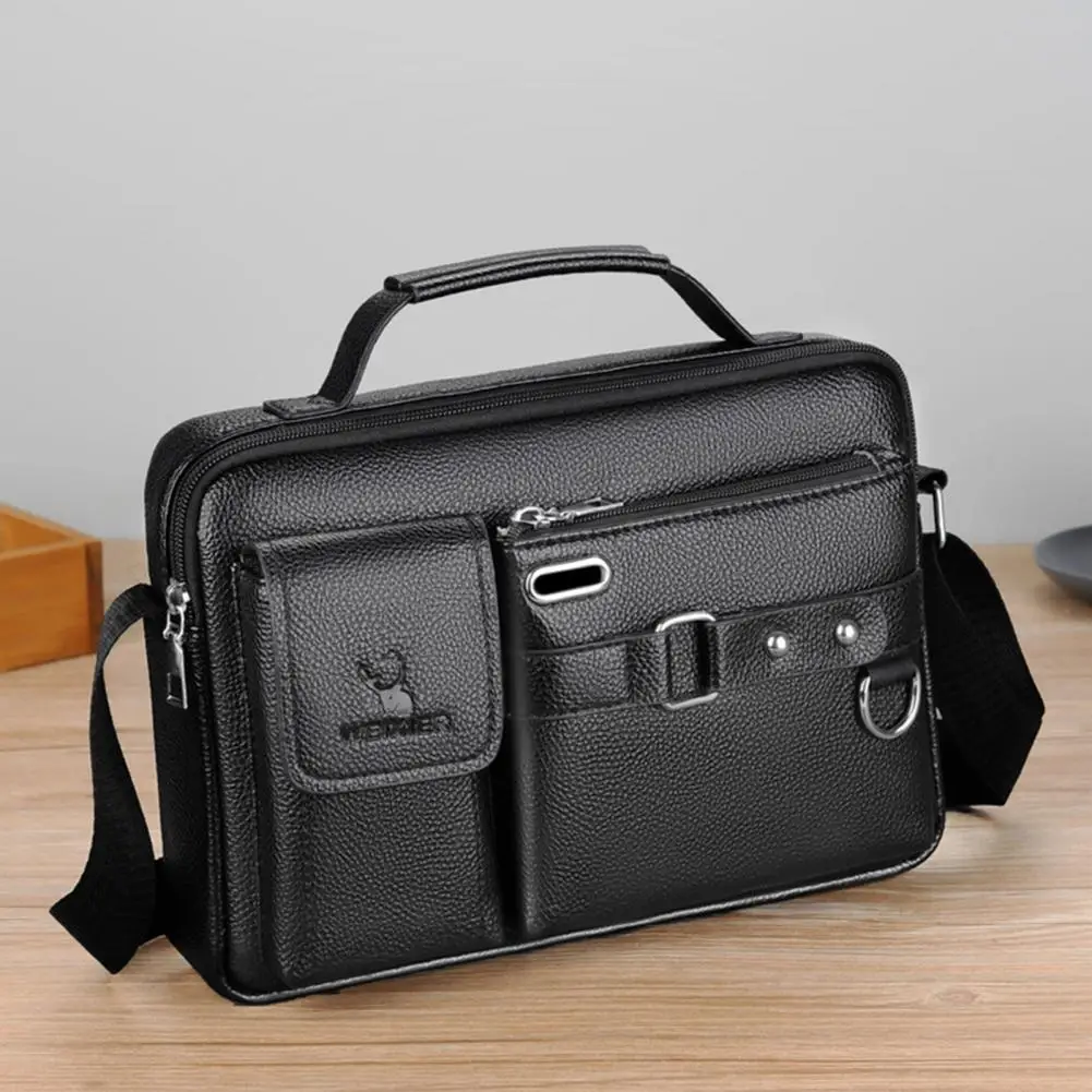 Wear-resistant  Useful Multi Pockets Crossbody Bag Lightweight Messenger Bag Multifunctional   for Office