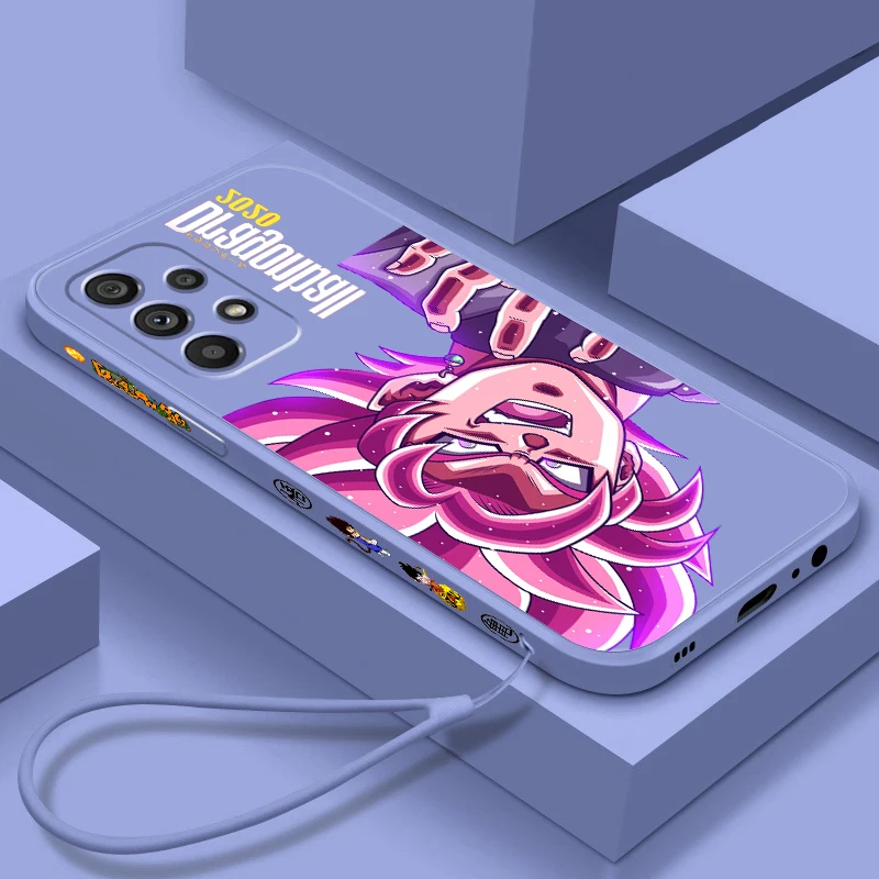 

Phone Case For Samsung A73 A72 A71 A52 A53 A54 A51 A42 A34 A32 A14 A13 A12 A23 5G D-Dragon Ball Z Animation Art Liquid Left Rope
