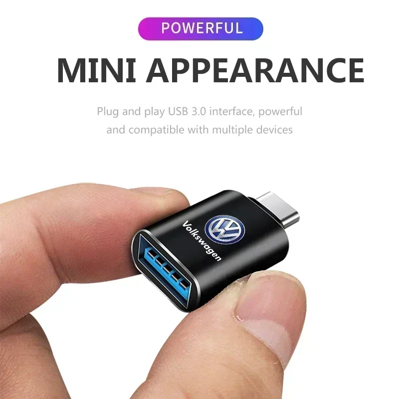 Автомобильный логотип Type-C к USB Android зарядное устройство OTG адаптер-конвертер для