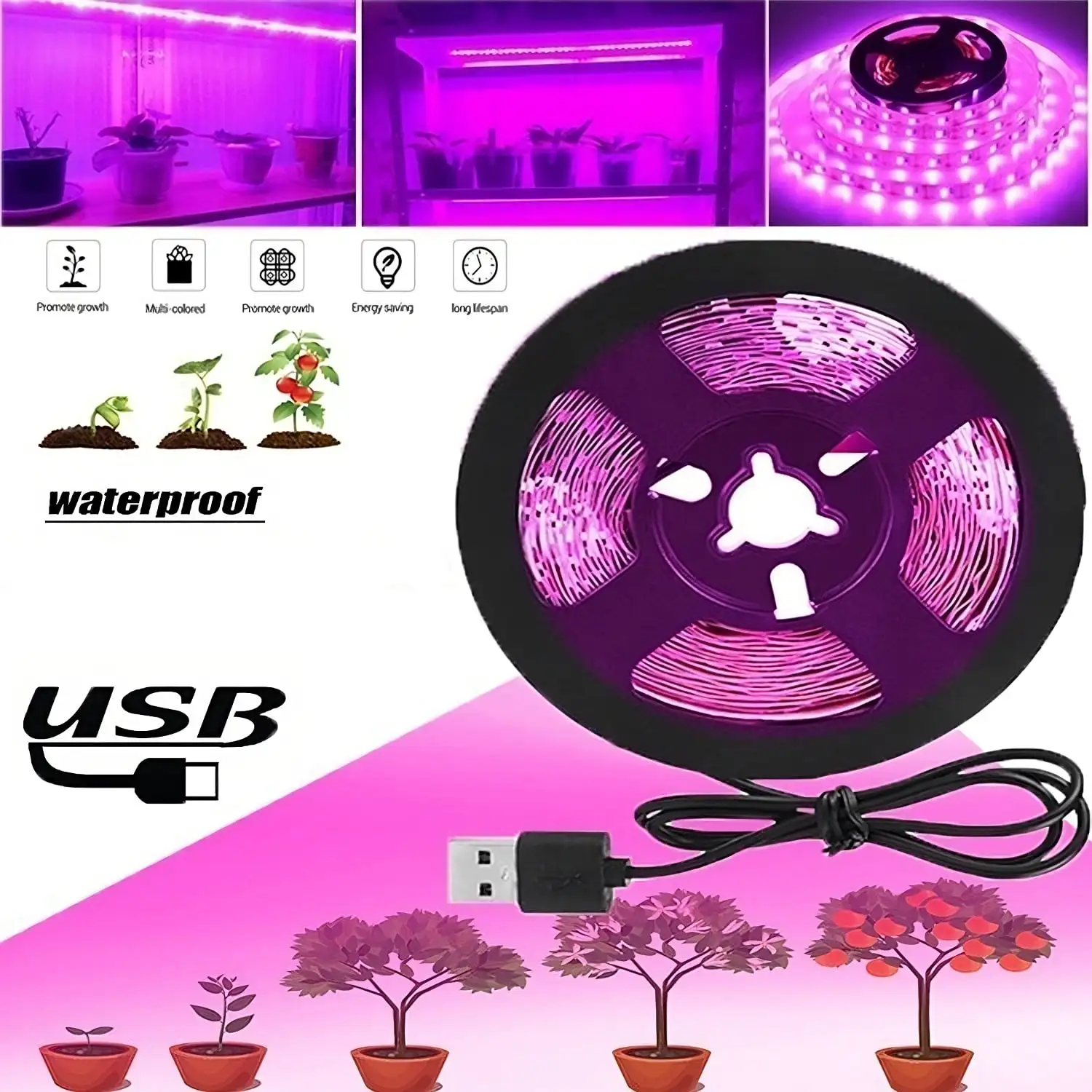 

FRST USB светодиодная лента для выращивания растений 10м