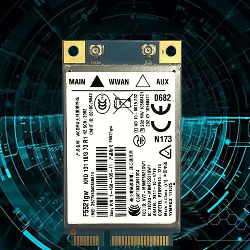 Универсальная карта F5521GW WWAN + 2 антенны Gobi3000 HSPA EDGE 21Mbps 3G WANL WCDMA