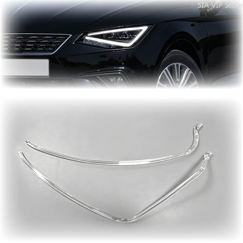 Фото Для Volkswagen VW Seat Ibiza 2018-2021: Световодная полоса Angel Eye, световодная трубка для фар, DRL-подсветка, автомобильные аксессуары №5