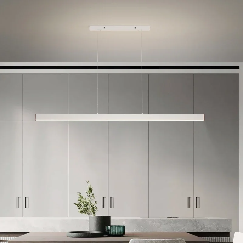 Минималистичная светодиодная современная люстра с регулируемой яркостью и