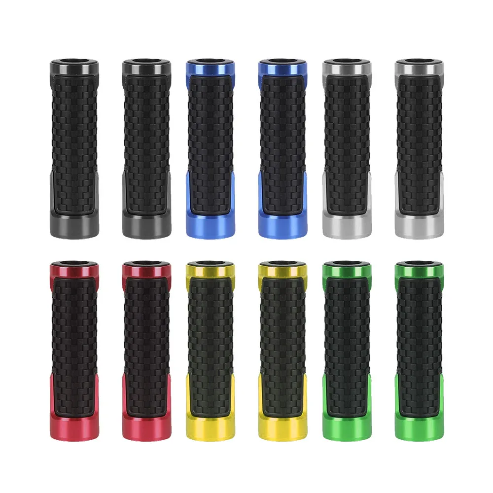 

2pcs Handle Grip 21mm Motorcycle Handlebar Grip Aluminum Rubber Hand Grips Brake Hands 6 colours