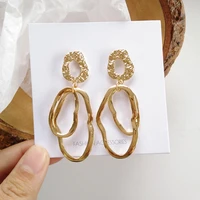 vintage irregular geometric dangle earrings for women jewwelry fashion punk circle charm girl tassel earrings long jewelry gifts