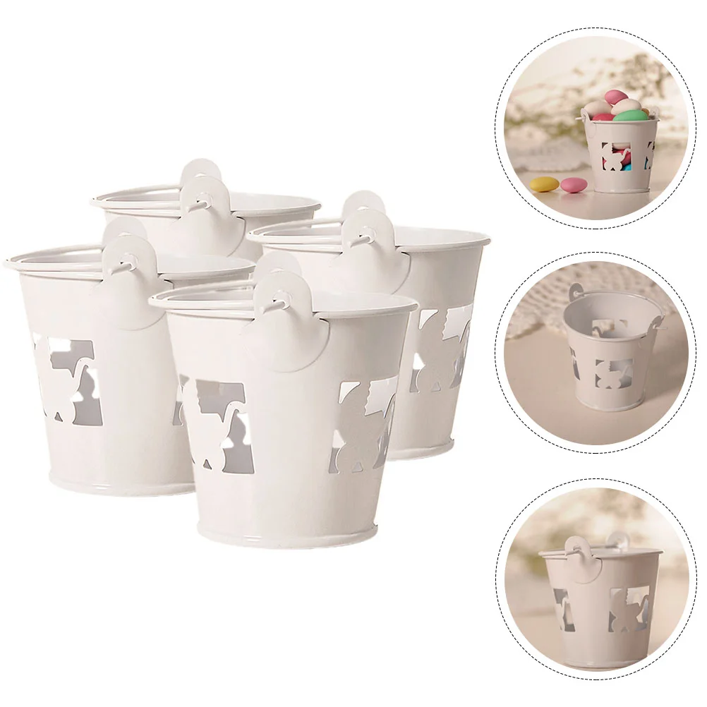 

Bucket Buckets Mini Candy Tinplate Tin Easter Metal Flower Pails Box Party Decorative Planter Toy Pot Favors Sand Serving Beach