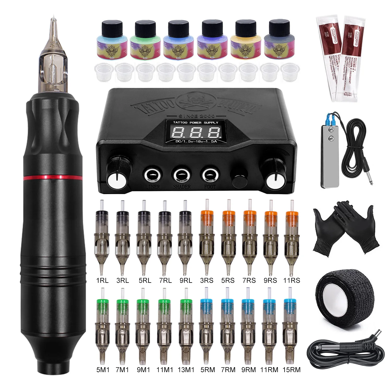 Tattoo Machine Sets Professional Tattoo Pen Machine Permanent Make-up Machine Set for Beginners Tattoo Kit Complete Tattoo Pen