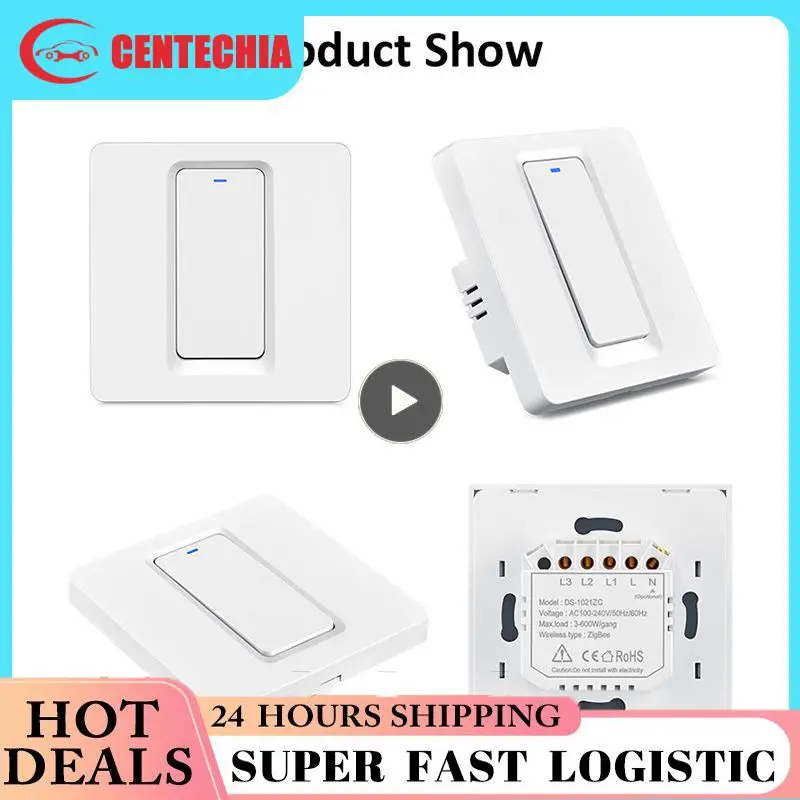 

Works With Alexa Google Home Smart Wall Light Switch Switches Smart Scene Switch Timer Push Button Switches Tuya Zigbee