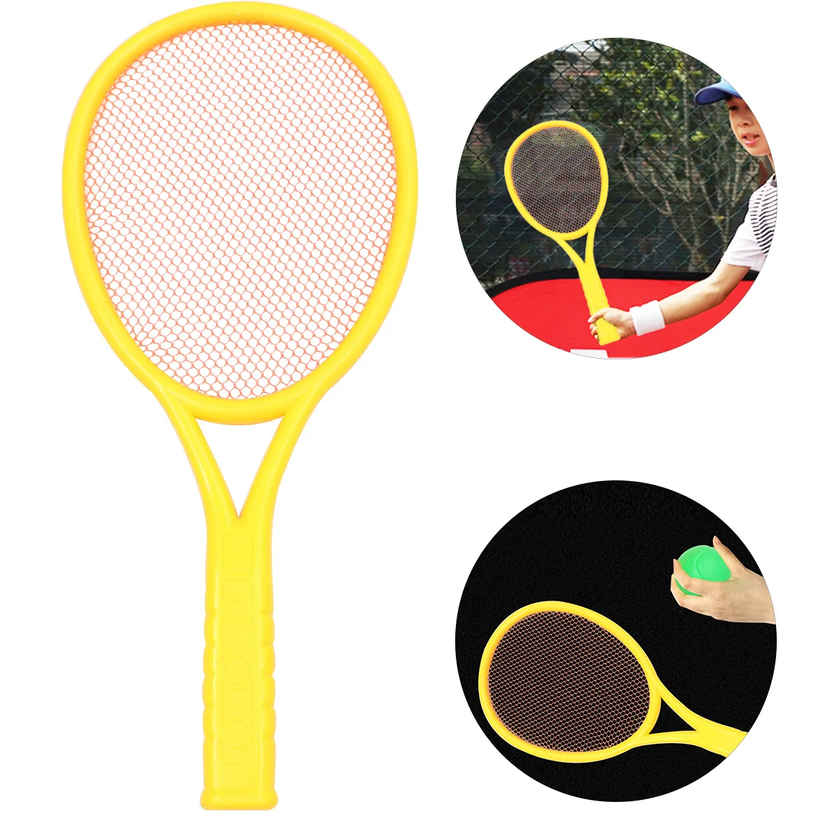 

4pcs Plastic Tennis Racket Set Outdoor Sports Tennis Racquet Parent-Child Educational Badminton Tennis Racket Set Random Color