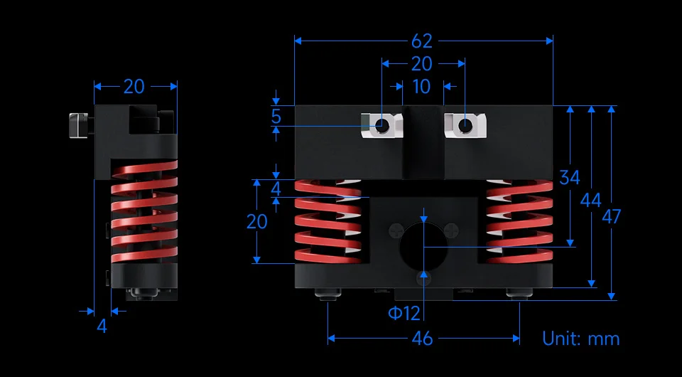 Цельнометаллическая компактная подвеска UGV (A) высокопрочная пружина