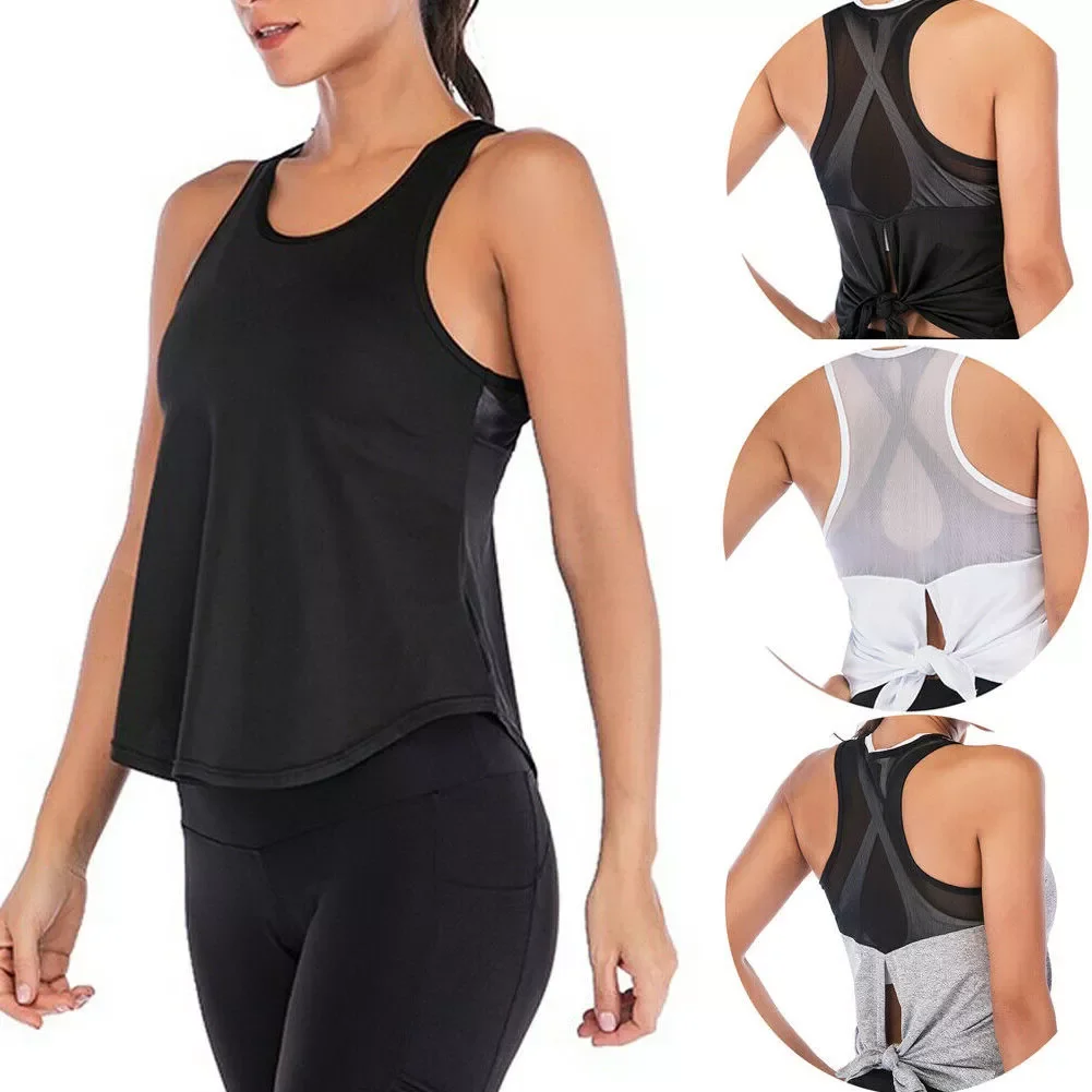 

Рубашка для фитнеса и йоги, Женский Топ без рукавов, майка для бега, тренажерного зала, рубашки, спортивная майка, одежда для йоги, тренажерно...