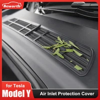 modely air inlet protective cover for tesla model y 2021 insect proof net front air conditioning intake grille clean accessories