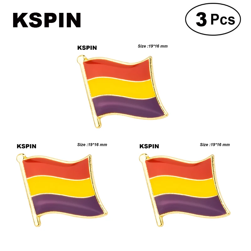 

Spain Flag Brooches Lapel Pin Flag badge Brooch Pins Badges XY0768