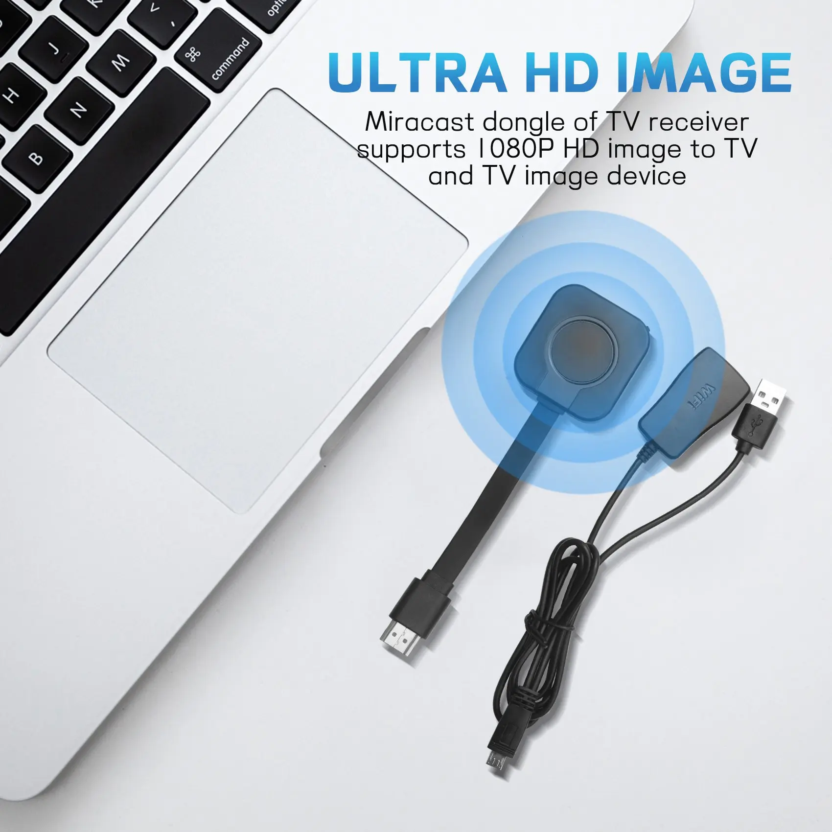 T64C! WiFi-адаптер для трансляции экрана, HDMI-совместимый ТВ-адаптер, ТВ-стик 1080P, WiFi-адаптер для Android, Netflix, YouTube, iOS, Mac (art.: 3920d979e33fa) - 3920d979e33fa