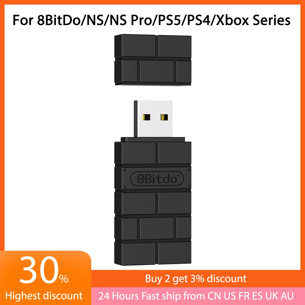 

USB-адаптер для 8bitdo/NS Pro/PS5/PS4/Xbox серии, беспроводной Bluetooth-совместимый приемник, игровой контроллер, геймпад, аксессуары