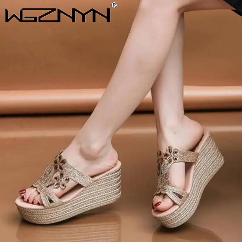 

2023 New Style Wedges Sandals Women Summer Fashion Casual Wedge Open Toe Platforms Peep Toe Sandals High Heel Shoes Size 35-40