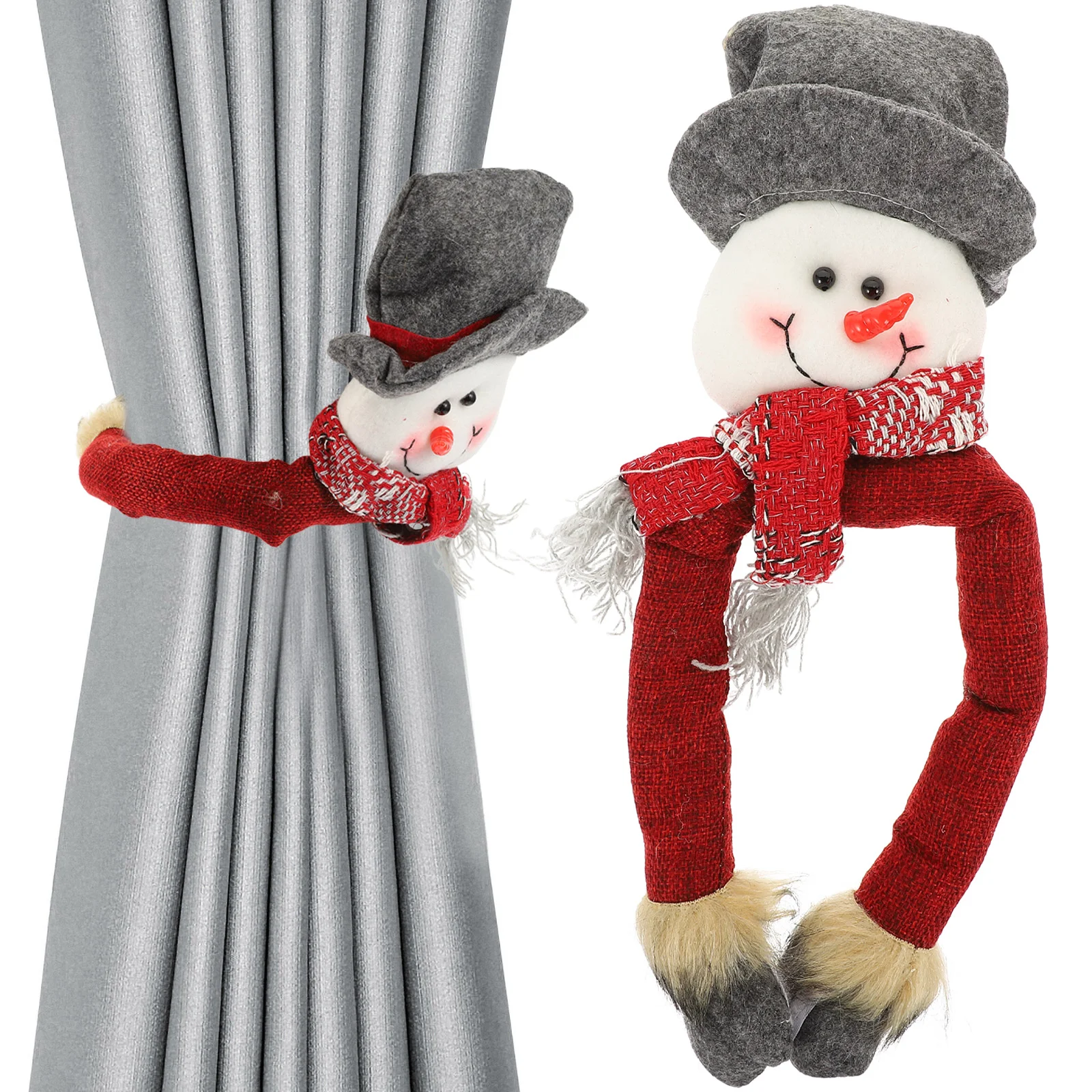 

Curtain Christmas Window Holder Buckle Holdbacktiebacks Cartoon Drapery Holdbacks Fastener Decorations Drapes Clamp Reindeer