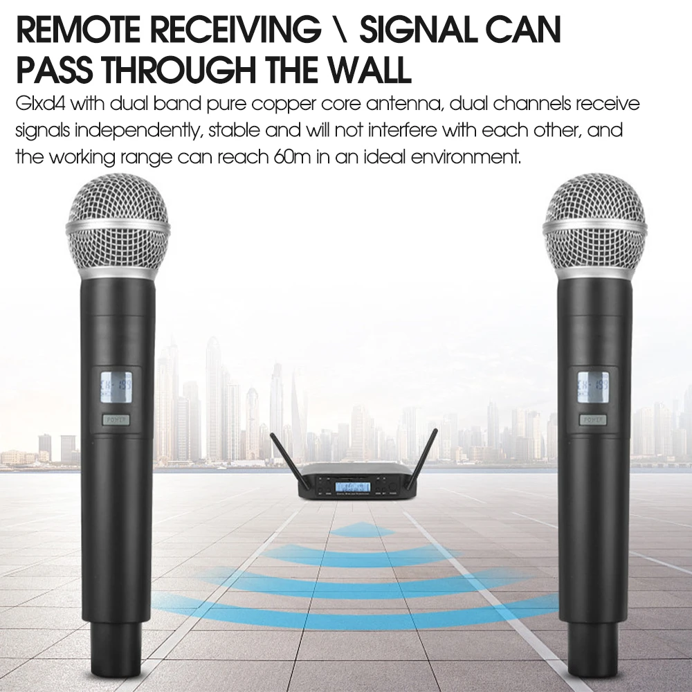 Беспроводной микрофон для SHURE UHF 600-635 МГц профессиональный ручной караоке церкви