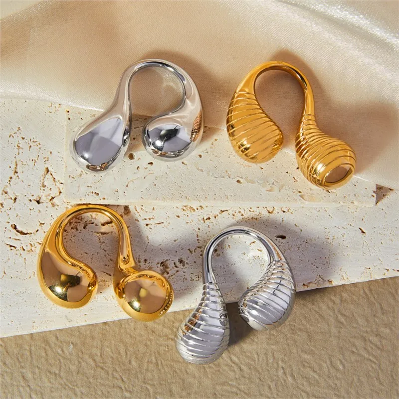 Кольцо женское из нержавеющей стали с гладкой зеркальной поверхностью модное