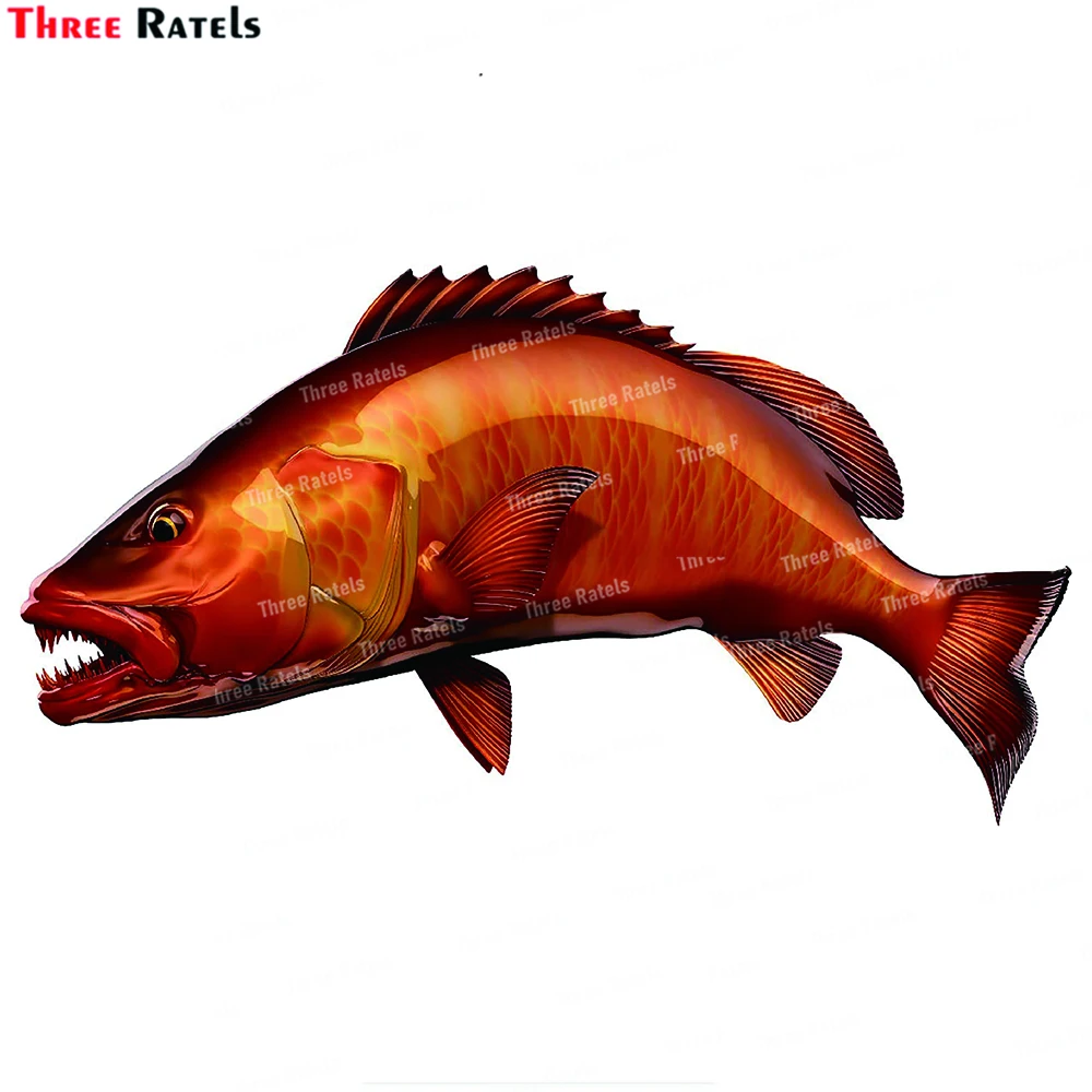 

Автомобильные аксессуары Three Ratels K158 Snapper Fish, автомобильные наклейки, крышка топливного бака, бампер, багажник, Декор, пленка против царапин