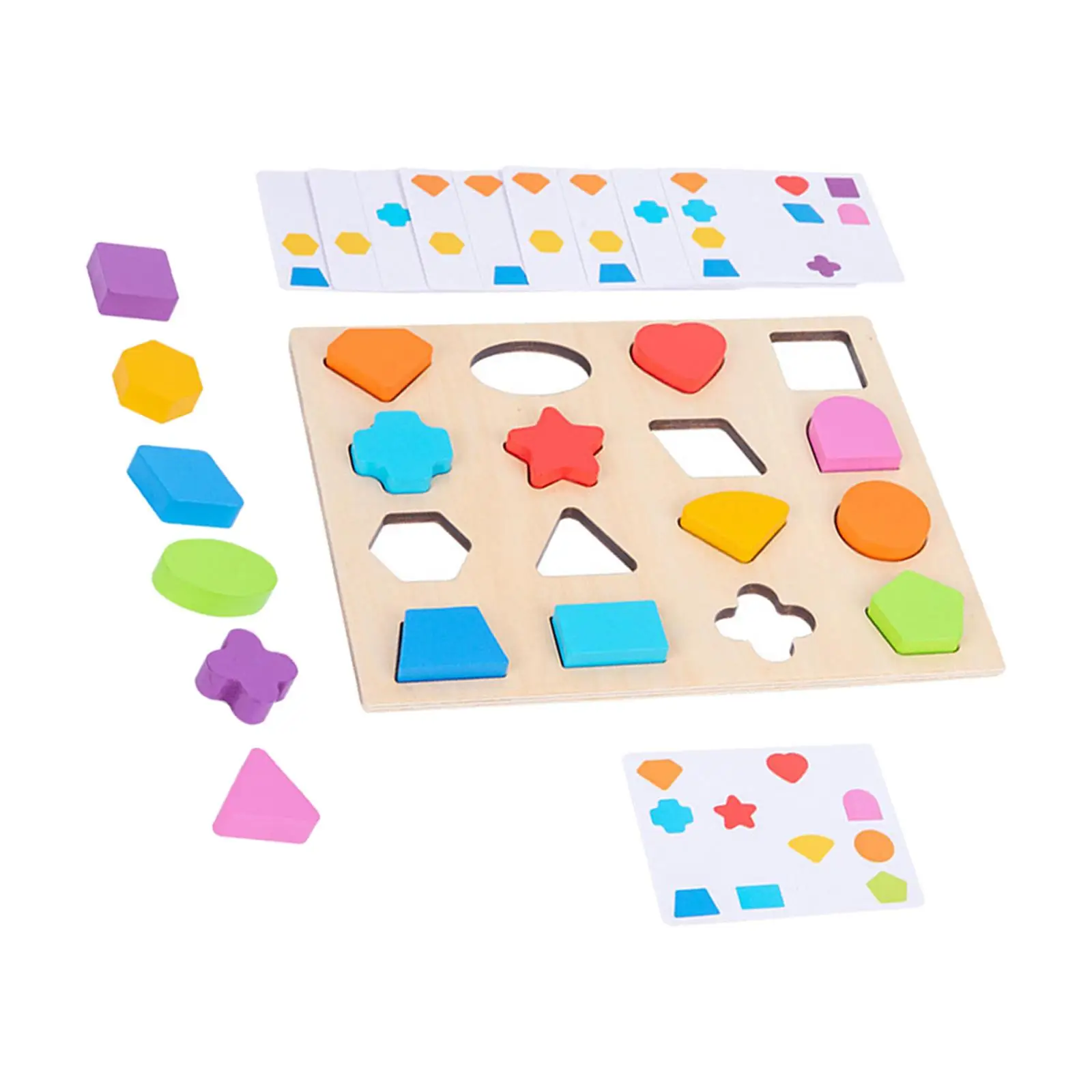 

Montessori Toys Educational Preschool Learning Board Game Color Shape Sorter Fine Motor Skills for Toddlers Childhood Children