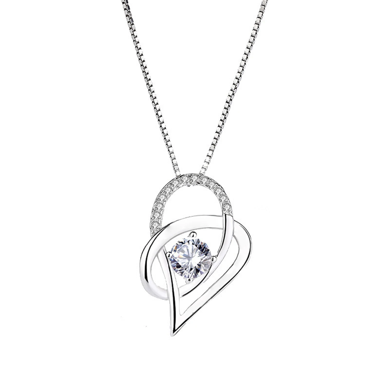 

Mothers NecklaceLove Heart Pendant Necklaces Women's Necklace With Jewelry Mom Jewelry Accessories Mother's Day Birthday Gift
