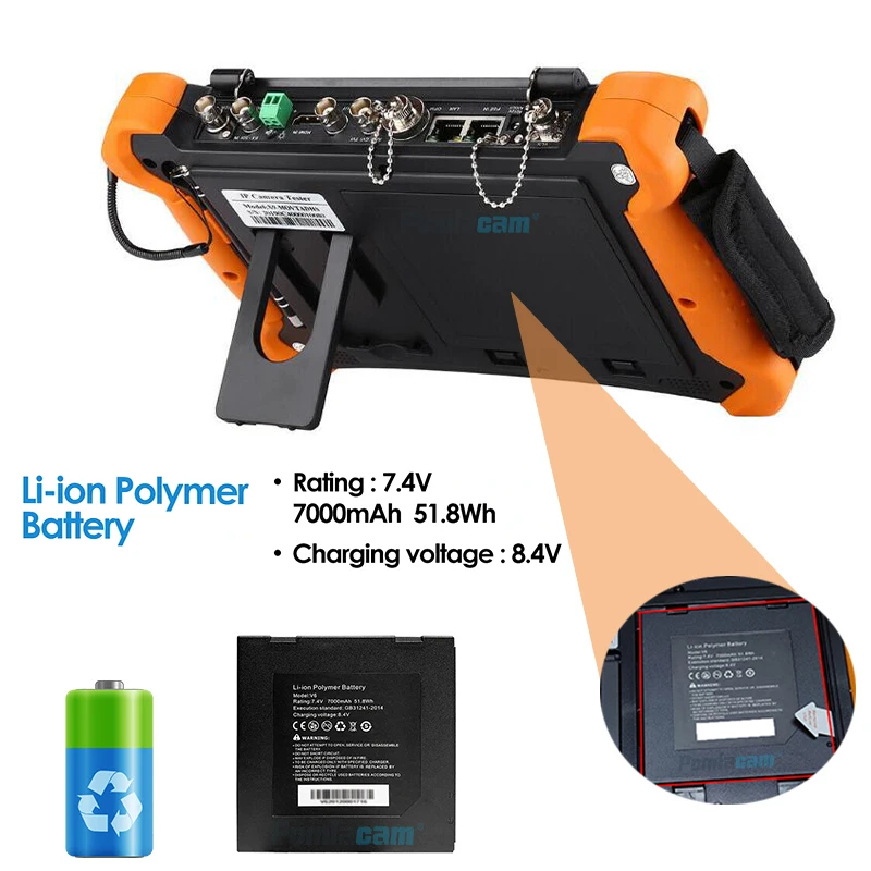 X9MOVTADHS Полноразмерный 8-дюймовый HD CCTV тестер с дисплеем Retina 2K и поддержкой камер CVI TVI AHD EX-SDI HD-SDI 3G-SDI IP.