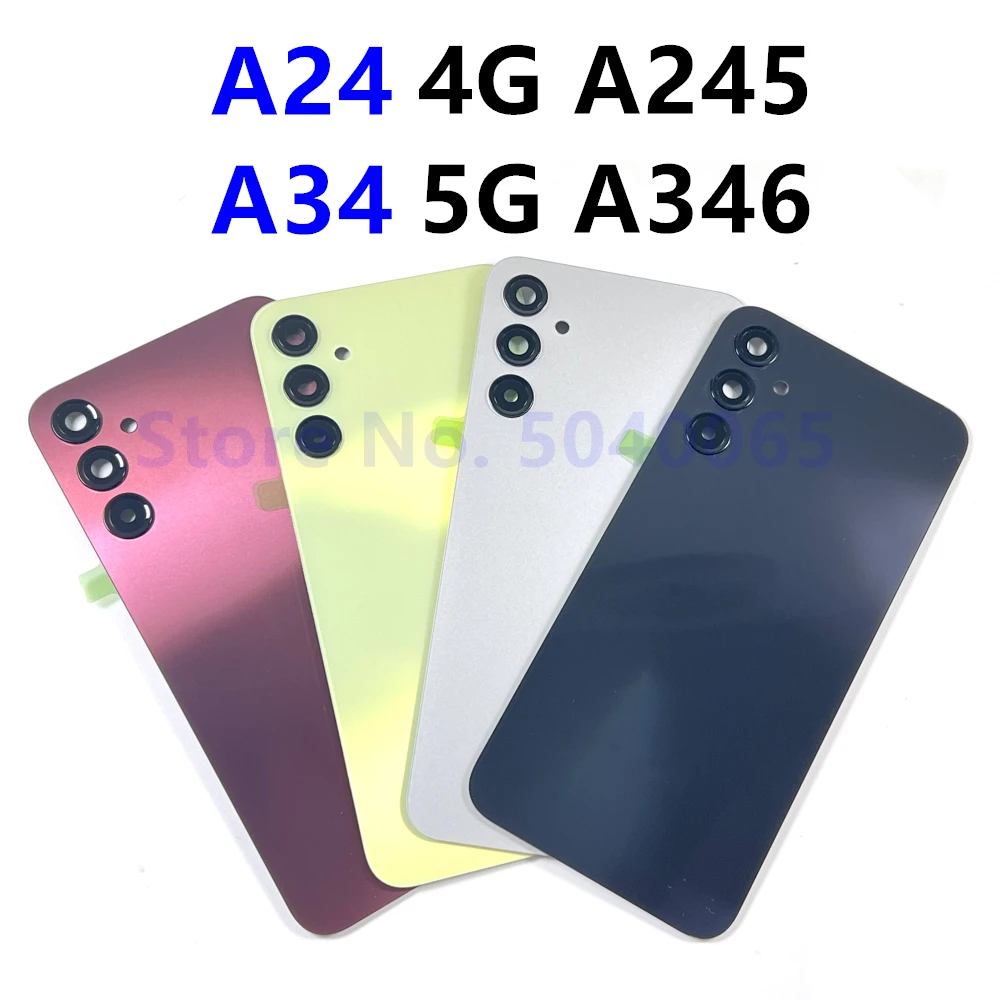

Оригинальный задний корпус для Samsung Galaxy A24 4G A245 A34 5G A346 задняя крышка батарейного отсека Замена с объективом камеры