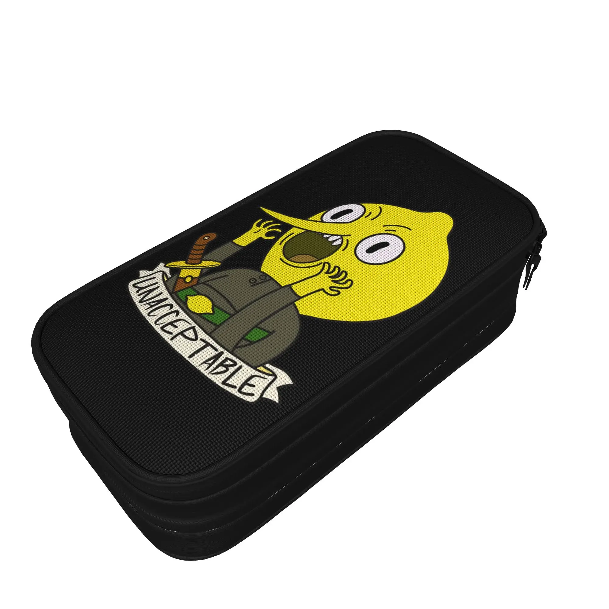 Фото Креативный пенал-органайзер Lemongrab Cartoon Lemon для ручек и карандашей, большая сумка для хранения, подарки для студентов и офиса №1