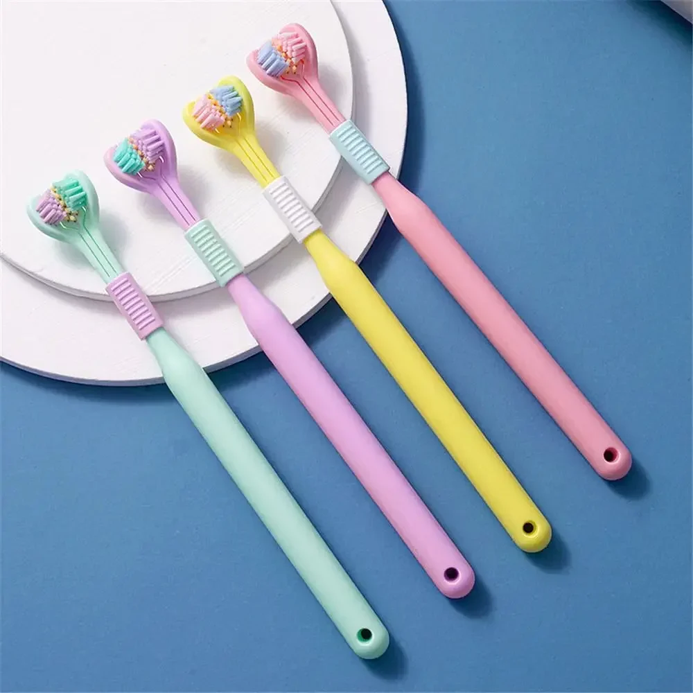 

New 3-Sided Toothbrush Effective Wrap-Around Design Deeply and Thoroughly To Clean Teeth and Gums 360 Degrees Cleaning Tool