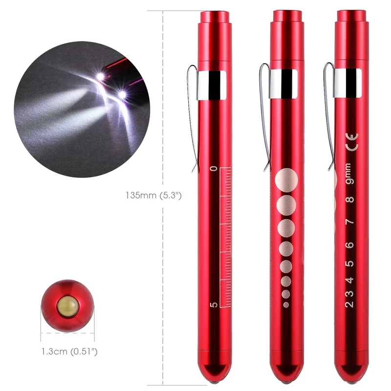 

5pcs Hand Lamp Mini Led Light Portable Flashlight Work Light Medical Pen Light First Aid Torch