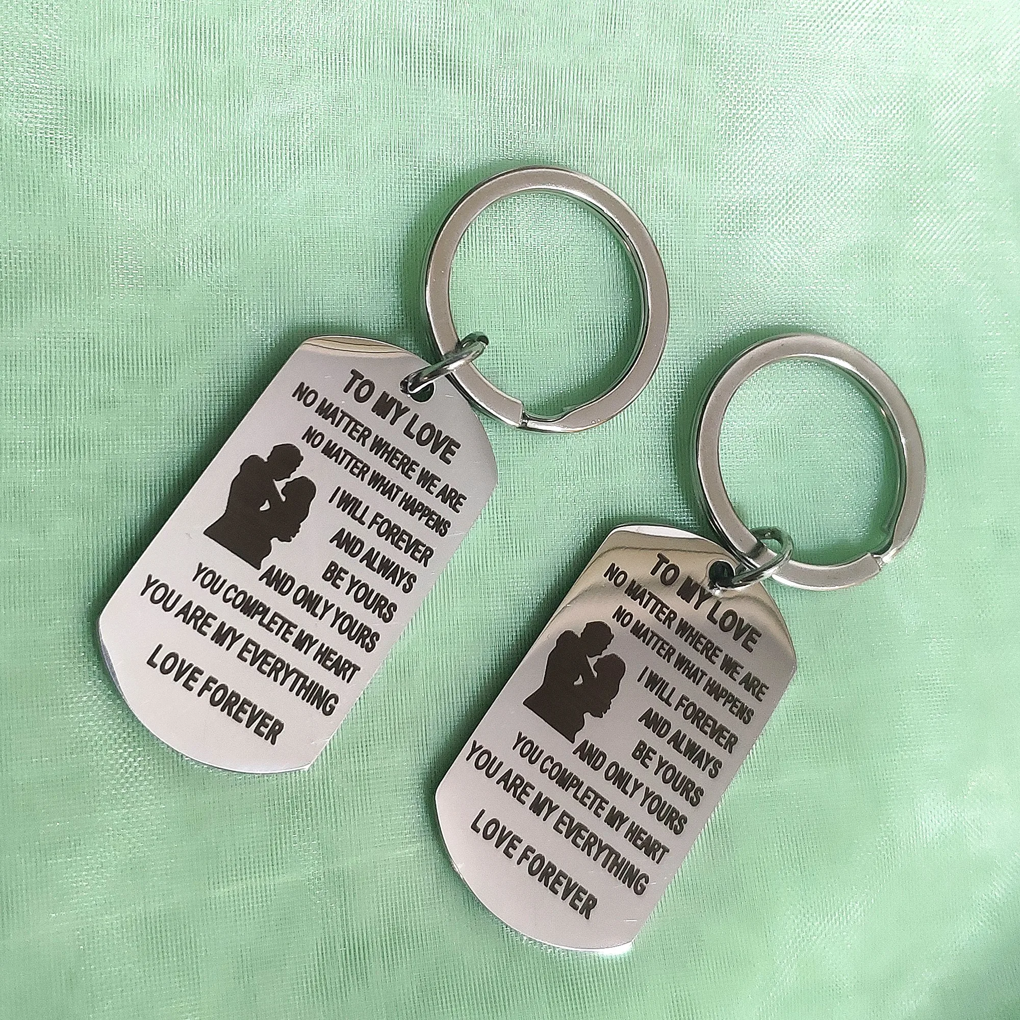

Keychain for Car Keys Holder Mirror Stainless Steel Thanksgiving Couple Gift TO MY LOVE Sweet Sentence Keyring Carabiner Lanyard